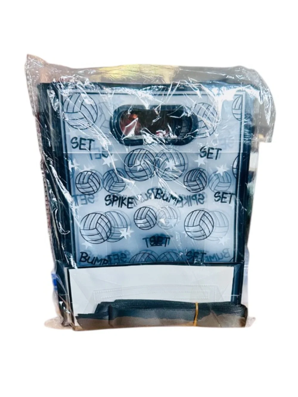 Volleyball Clear Goodie Bags with Black Ribbons